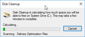 Calculating the total amount of disk space to be freed up