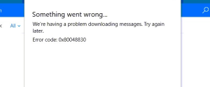 0x80048830 Error