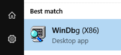 Searching for WinDbg