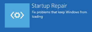 Final step is to click on Startup Repair
