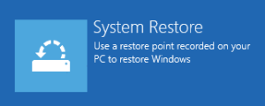 Click on System Restore