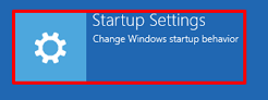 Click on Startup settings