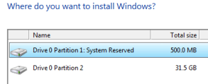 Select the Target Partition