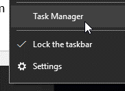 Opening up Task Manager